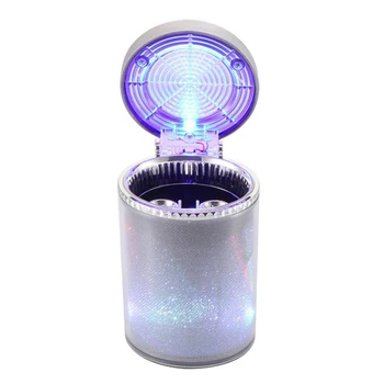 

Car Ashtray with LED Light Air Vent Cigarette Cigar Ash Tray Container Smoke Ash Cylinder Smoke Cup Holder car storage cup