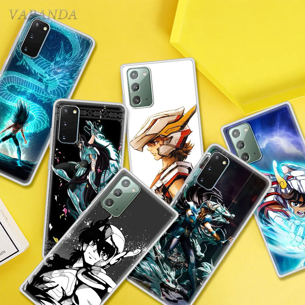 Аниме мультяшный чехол Saint Seiya Shiryu для Samsung Galaxy S21 S20 FE S22 S10 S9 Plus телефона Note 20 Ultra 10 Lite