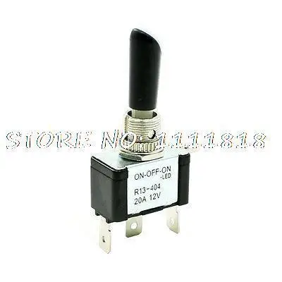 

Blue Indicator 3 Position ON/OFF/ON 4 Pin Rocker Actuator Car Switch DC12V 20A
