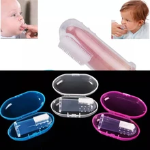 

Silicon Toothbrush+Box Baby Finger Toothbrush Children Teeth Clean Soft Silicone Infant Tooth Brush Rubber Cleaning Baby Brush