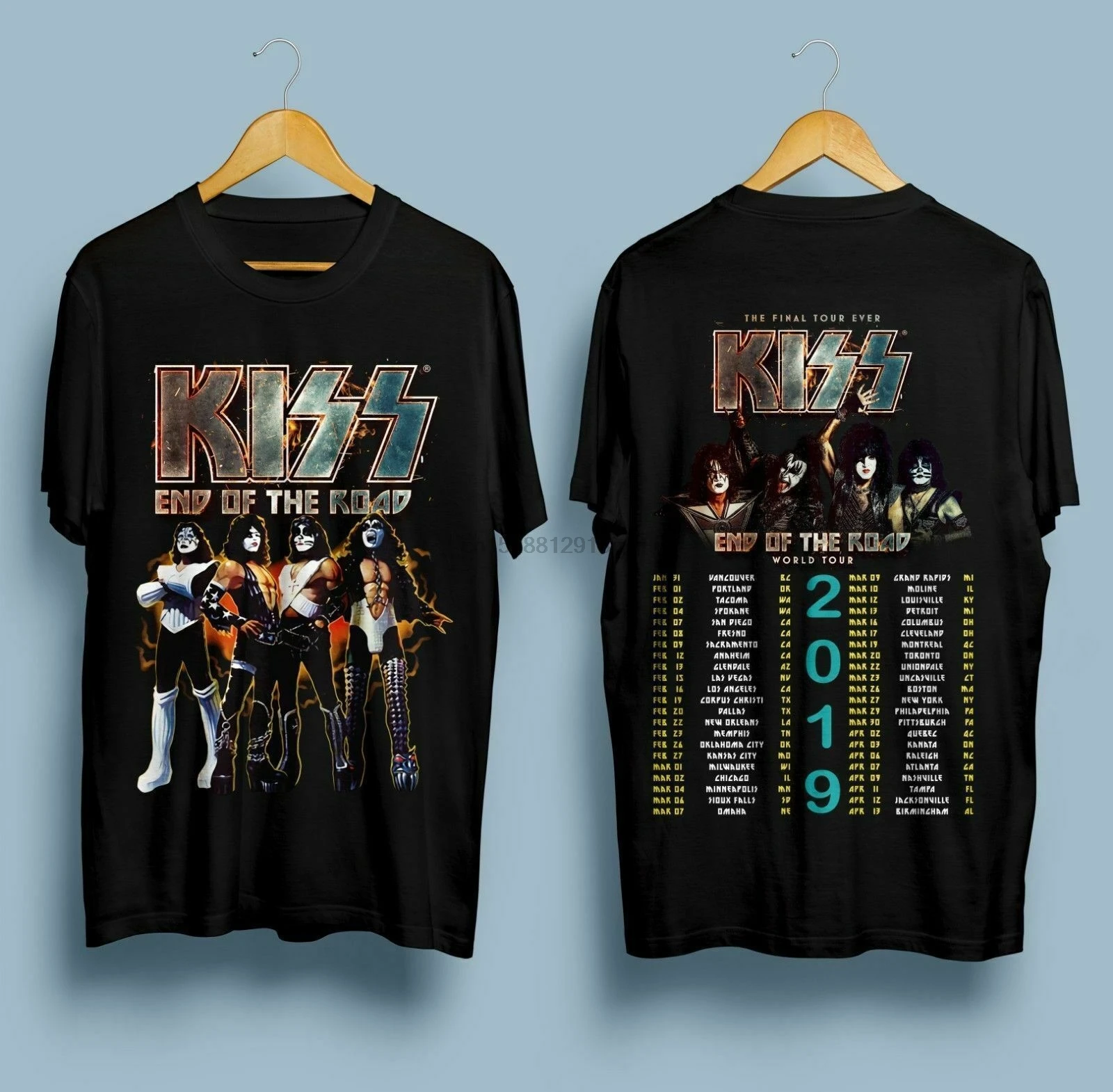 Редкие детали Окончательный тур группы KISS End Of The Road World 2020 футболка S-3XL | Мужская