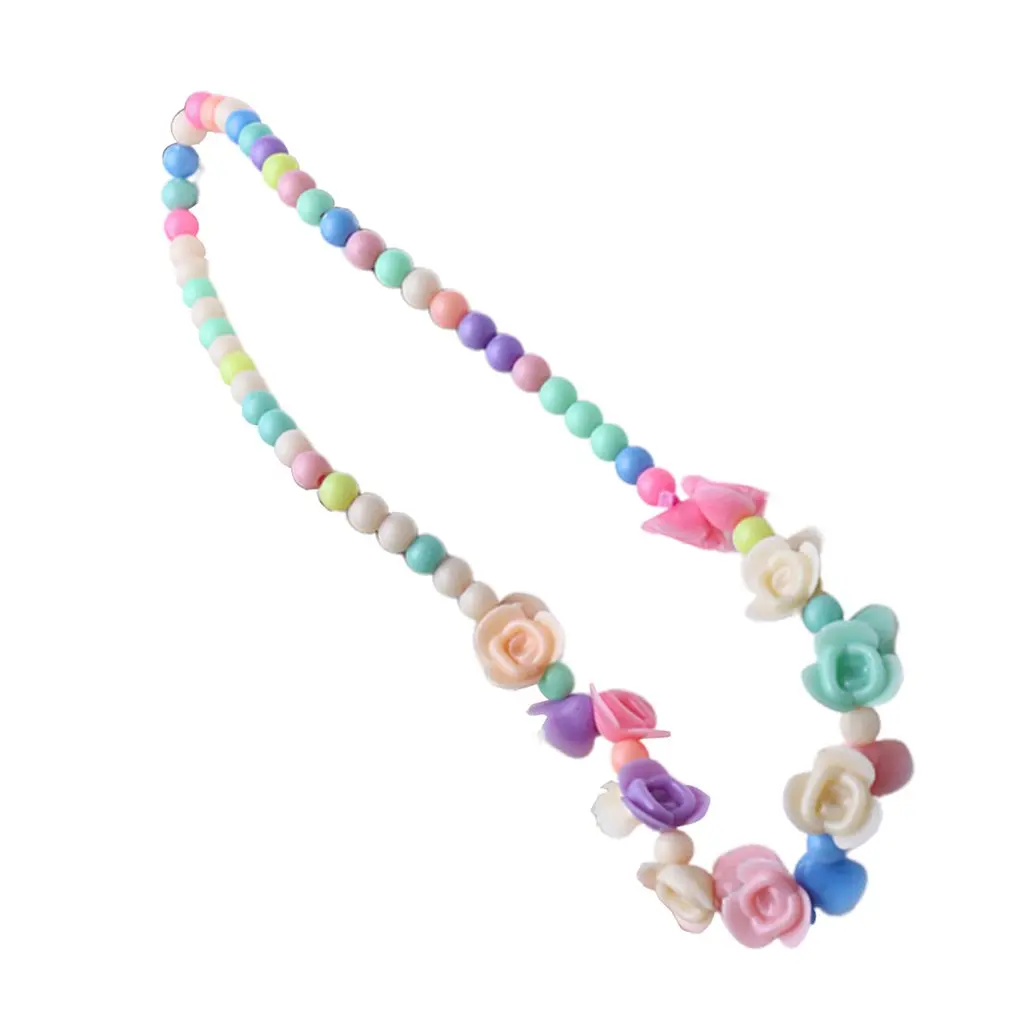 Корейское детское ожерелье, цветное ожерелье, цветные маленькие ювелирные изделия для детей, креативные подарки