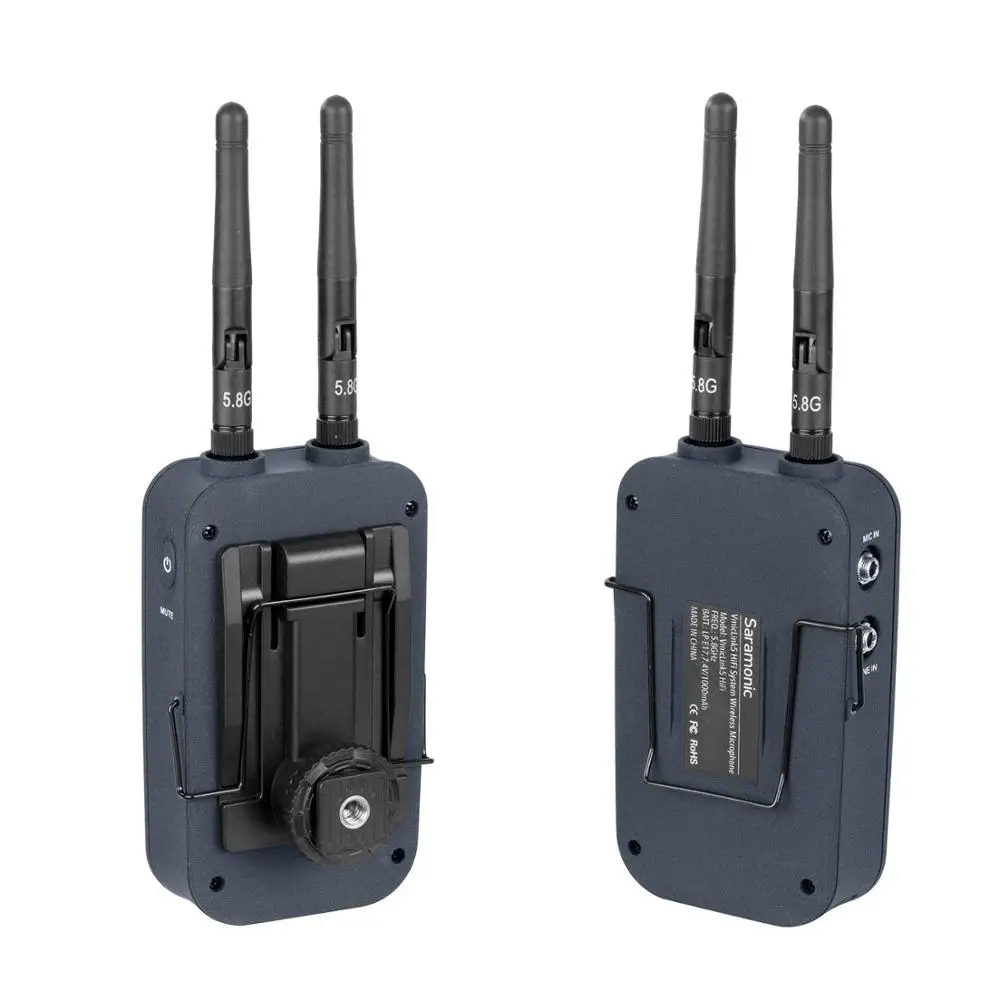 Saramonic Vmiclink5 Hi-Fi 5,8 ГГц 3-канальный блок питания с беспроводные ПЕТЛИЧНЫЕ микрофон Системы с передатчик и приемник для цифровых зеркальных камер и многое другое