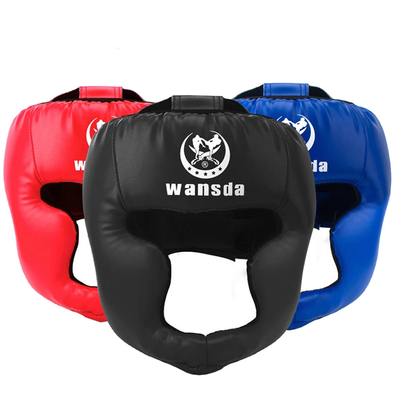 VELO Boxing Head Guard Helmet Kick MMA Martial Gear Muay Thai Headgear Protector