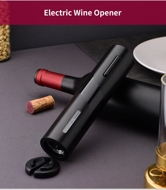portable automatic wine opener set battery or base rechargeable style  electric wine corkscrew colorful package - AliExpress