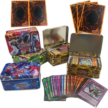 

Yu Gi Oh Game Cards Classic YuGiOh Game English Cards Carton Collection cards with flash card and metal tin box toys
