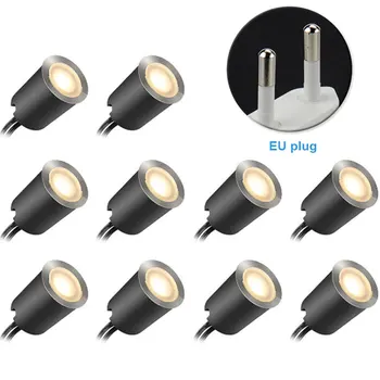 

10pcs Home Decor Led Low Voltage ABS Waterproof Garden Patio Floor Recessed Warm White Decking Light Plinth Outdoor Lighting