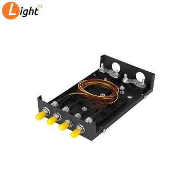 

Fiber optic terminal box 4 core Desktop type ST /UPC with adapter pigtail 4 Ports Fiber optical Patch Panel