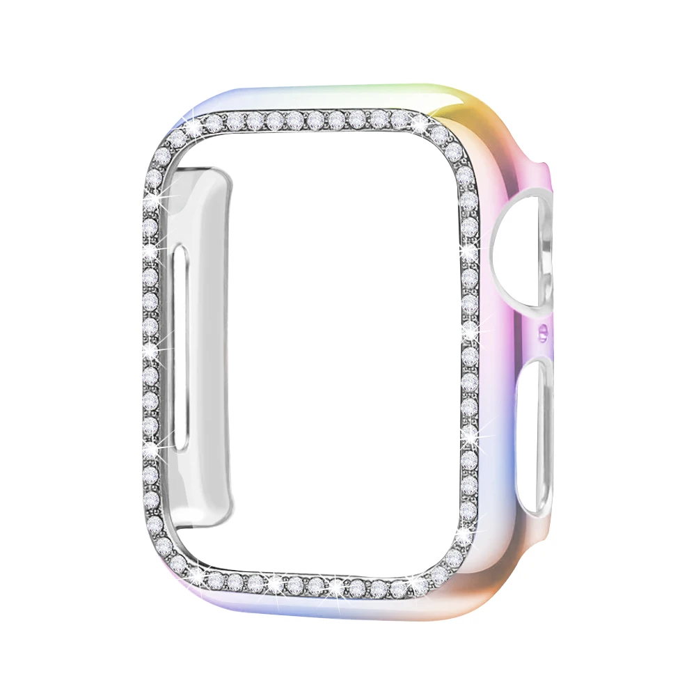 Чехол со стразами для Apple watch band 5 4 3 2 1 чехол крышка 44 мм 40 мм 42 мм 38 мм iwatch band Crystal защитный бампер