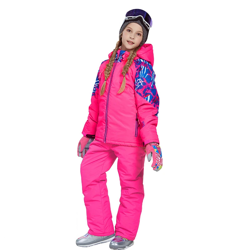 Dollplus Children Ski Snow Suit Winter Clothing Waterproof Jacket Pants