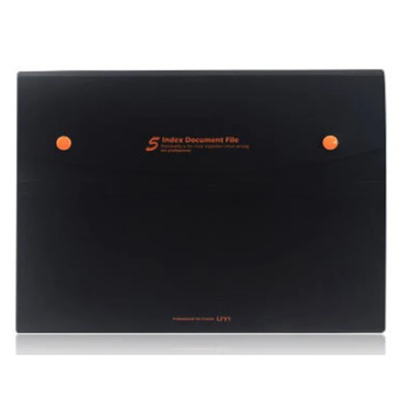OR Expanding File Folder 5 Pockets Black Accordion A4 Folder Document Bag Office School Supply - Цвет: OR