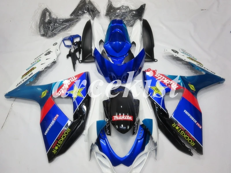 Инъекций ABS Полный обтекатели комплект подходит для Suzuki GSXR1000 K9 2009 2010 GSX-R1000 09, 10, 11, 12, 13, 14, 15, 16 лет тела комплект синего цвета