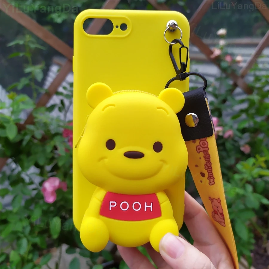 Мультяшная Мелодия totoro stitch кошелек на молнии для телефона чехол для iPhone 5 5S SE 6 6s 7 8 Plus X XR XS 11 Pro Max Мягкий силиконовый чехол сумка