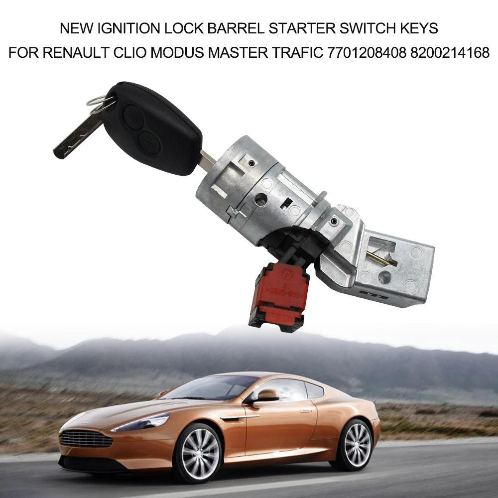 

Fine-quality New Ignition Lock Barrel Starter Switch Keys for Renault Clio Modus Master Trafic 7701208408 8200214168