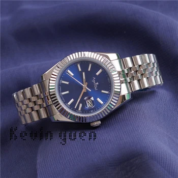 

Top New 41mm Datejust Steel Blue Watches Men Mechanical Automatic Watch Luxury Brand Business Fashion President Desinger Watches