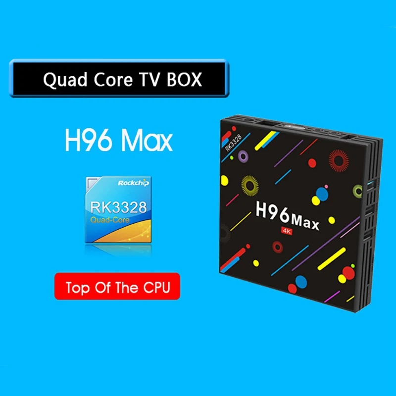 4+ 32GB Max H2 tv Box Четырехъядерный 4K Smart Wi-Fi Bluetooth 4,0 Top Box медиаплеер с Android 7,1 RK3328 чип