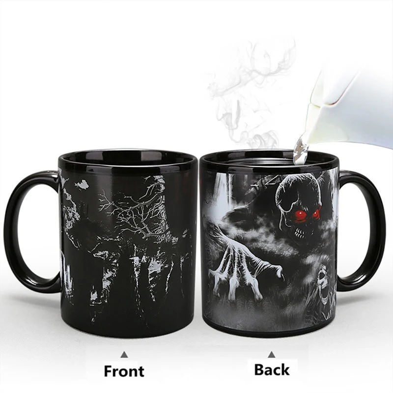 Хэллоуин обесцвечивание красивый череп шаблон новизны личности Керамическая кружка 330 мл