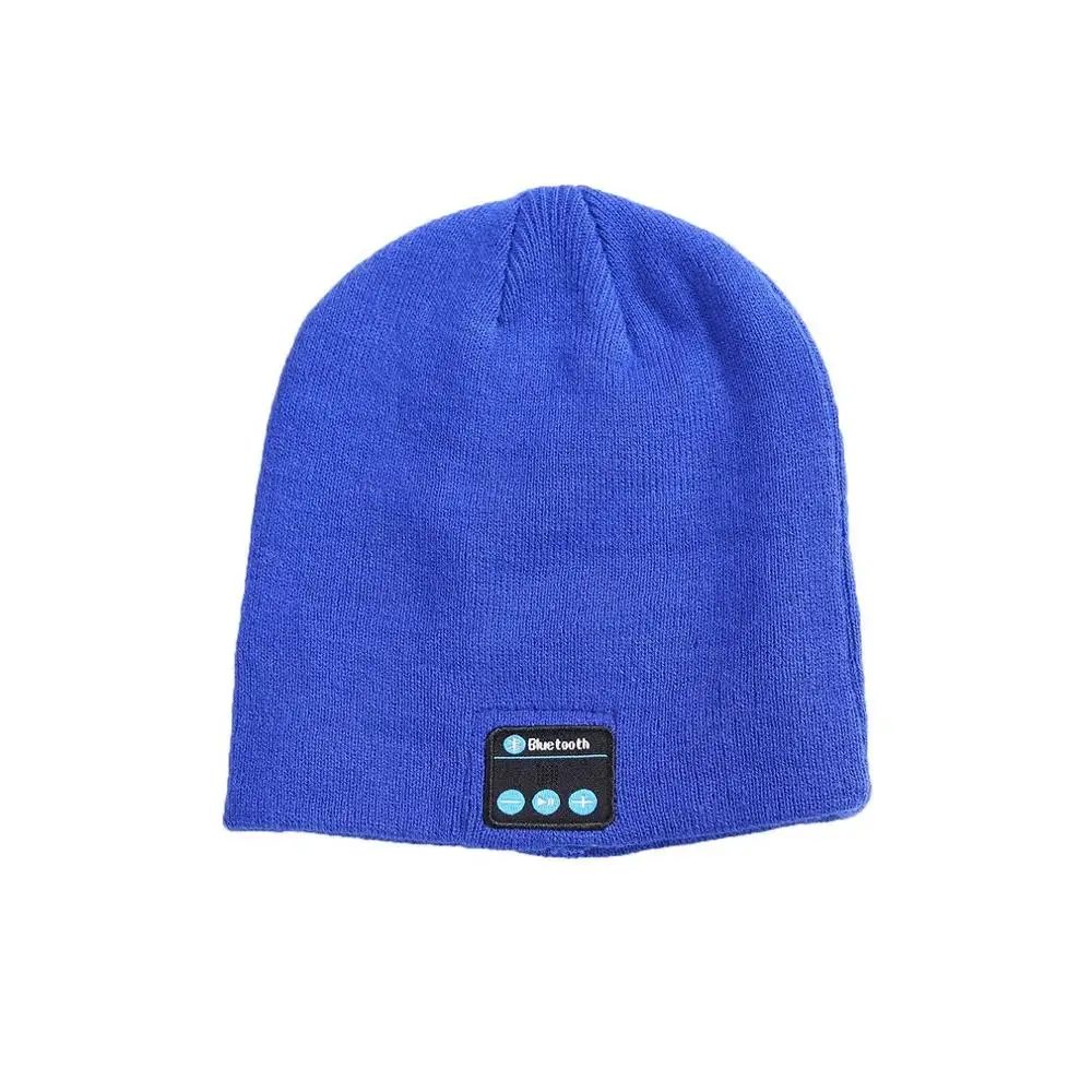Беспроводная bluetooth-шляпа звонки, музыка, стерео Горячая вязка Bluetooth гарнитура вязаная Bluetooth гарнитура шапка - Цвет: blue