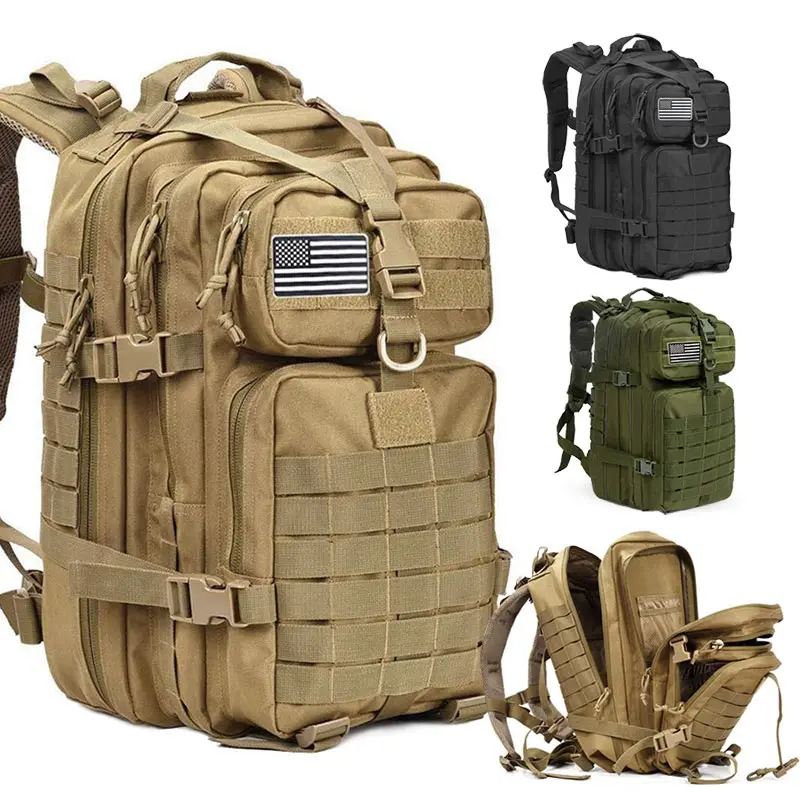 50L Large Capacity Military Tactical Backpack Man Bag Outdoor Waterproof Assault Bags Hiking Rucksack Pack Hunting Camping | Спорт и