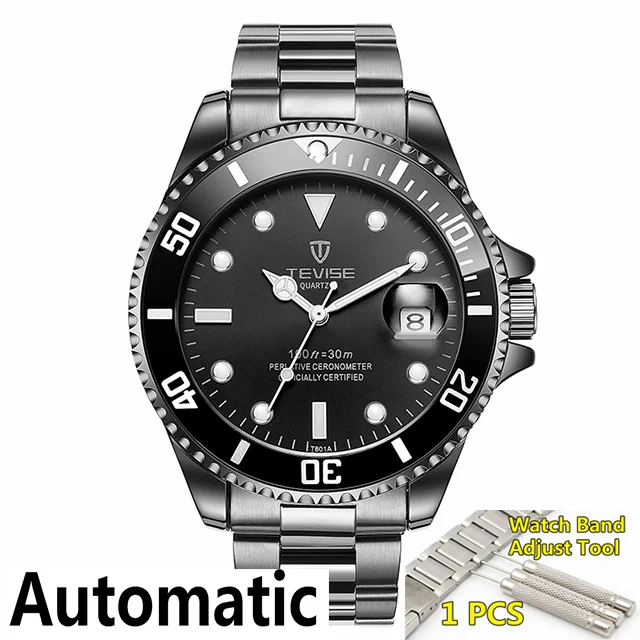 Tevise 2020 Big Diver Mechanical Watches Automatic Watch Men Waterproof Luxury Brand Full Steel Men Wristwatch Reloj Hombre 2021