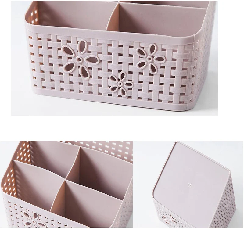 5 Сетка органайзер для косметики коробка для хранения канцелярских принадлежностей Многофункциональный Пластик корзина для грязной одежды дистанционного Управление контейнер для хранения, для ванной инструменты