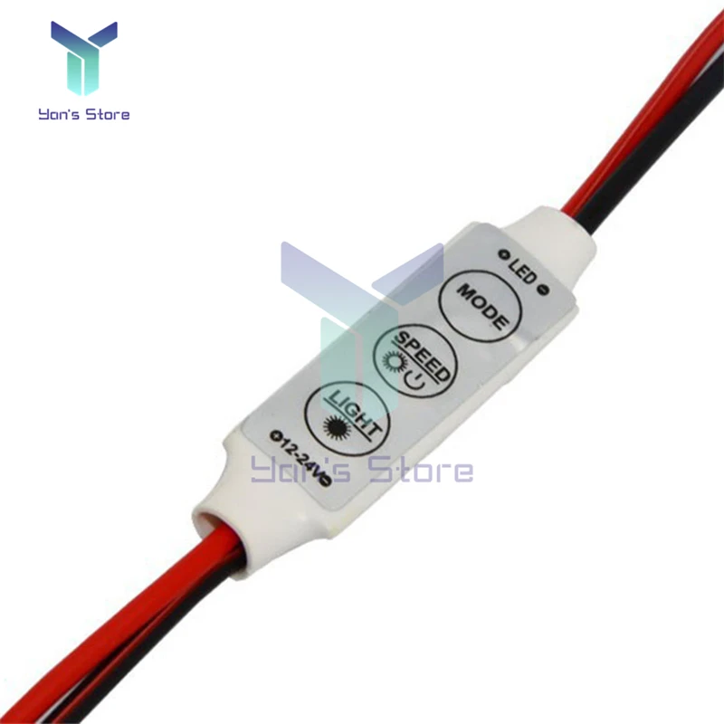 Mini 12V LED Light Dimming Controller Dimmer Driver and Switch 3528 5050 5630 Automatic Memory