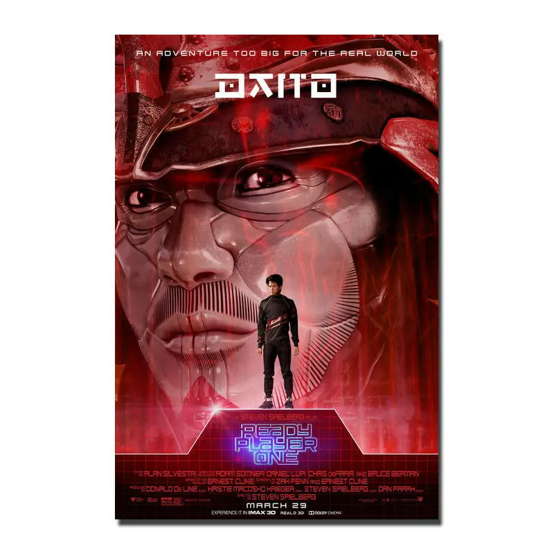 J0195 Ready Player One Movie 4 Wall Sticker Silk Poster Art Light Canvas Home Decoration