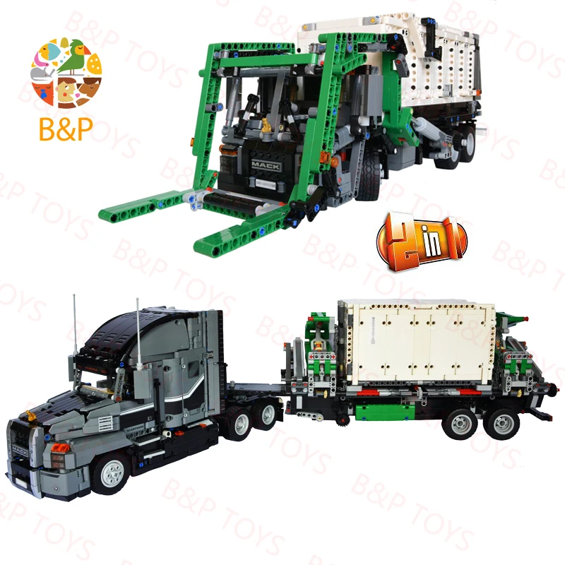 42078 2906pcs Technic Series The Mack Big Truck Set Model Building Block Diy Brick Educational Toy For children 20 Gift | Игрушки и
