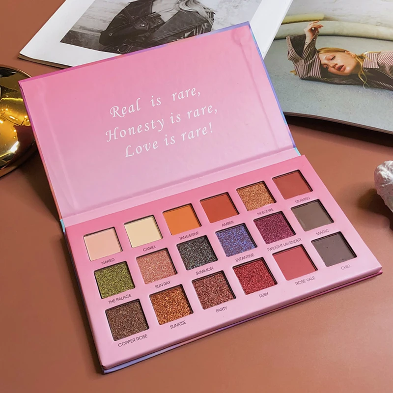 Charming Eyeshadow Palette 18 Colors Shimmer Matte Smooth Texture Powder Eyeshadow Palette Waterproof Cosmetics TSLM1