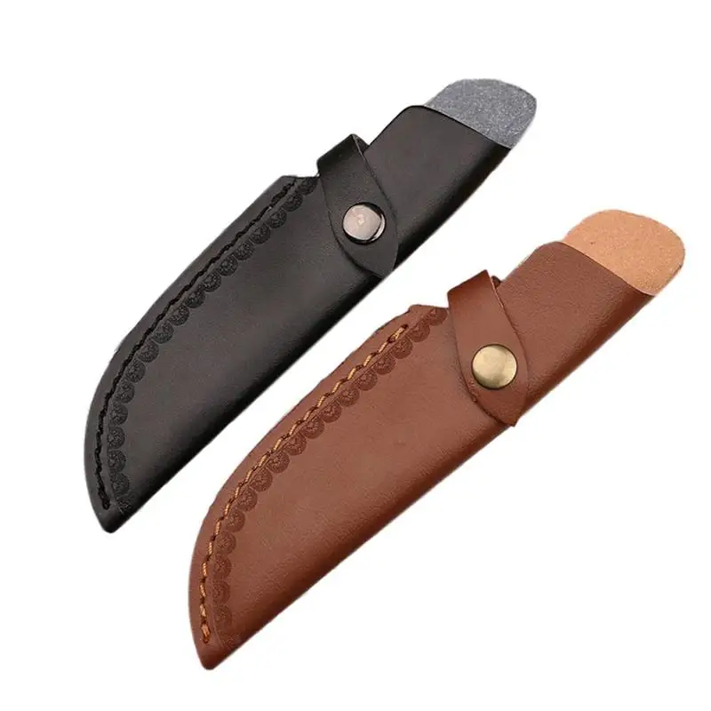 Hot 1pc 22cm Knife Sheath Leather Sheath  Straight Military Leather Belt Sheath Scabbard Case Bag For Fixed Knife 