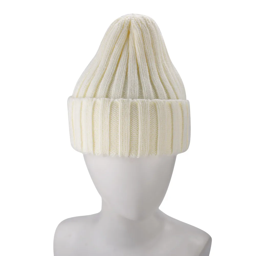 Autumn Winter Wool Blends Soft Warm Knitted Cap Female Head Wrap Cap Women Winter Fur Ball Warm Hat Crochet Knitted Wool Cap