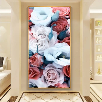 

Huacan Diamond Painting Full Drill Flower Handmade Gift Mosaic Floral Embroidery Cross Stitch Diamond Art
