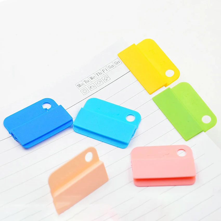 

creative simple colorful multi-functional magnetic ticket holder, office file free clip test paper classification storage clip