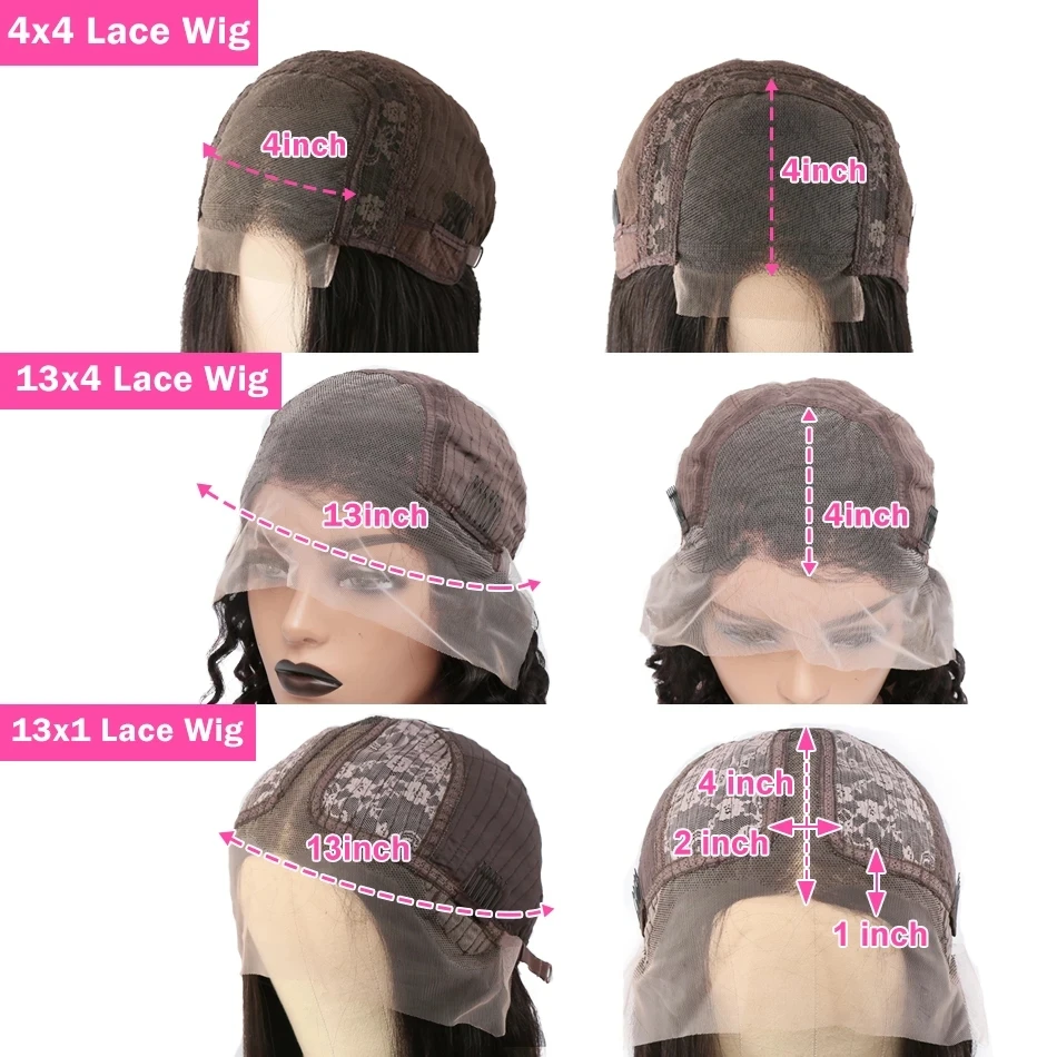 Short Bob Wig Lace Front Wigs 13x4 Bone Straight Brazilian Human Hair Wigs Pre-Plucked Transparent 4x4 Closure 180% Density