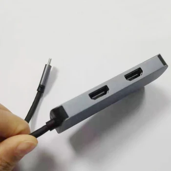 

Portable Durable 5 in 1 Type C To HDMI VGA USB3.0 PD Adapter Converter For Laptop Office