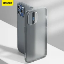 Baseus – coque arrière transparente pour iPhone 12 Pro Max, noire, Ultra fine, Simple