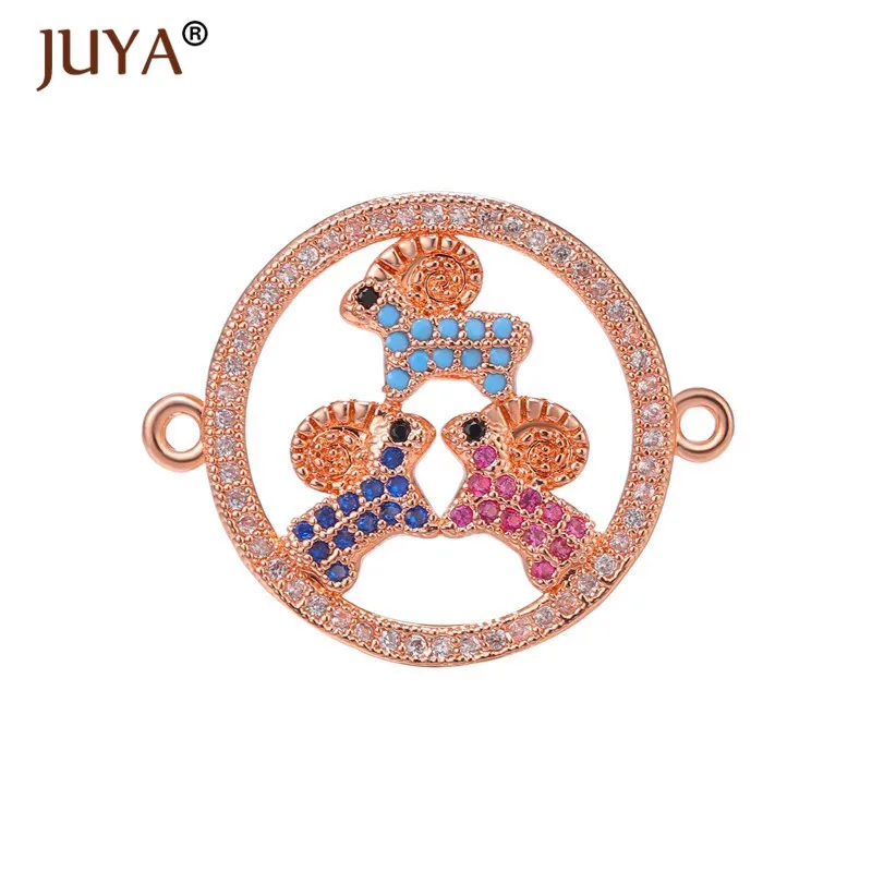 rose gold Мода 10 видов стилей золотистый Серебристый с розой позолоченный циркониевый разъем для камней подвески аксессуары для ювелирные изделия, браслеты для изготовления - Цвет: rose gold