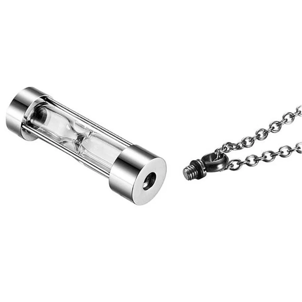 Collana Con Urne Eterne A Clessidra In Acciaio Inossidabile Per - Foto 2