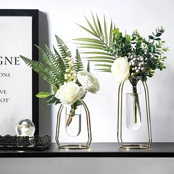 

Home Decoration Nordic Glass Vase Decoration Flower Arrangement Hydroponics Miniature Model Living Room Decoration Furnishings