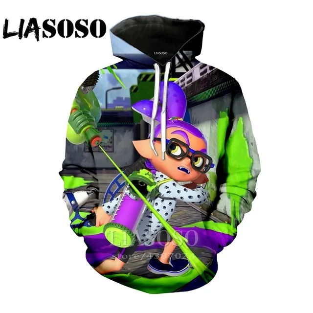 As shown 9 LX 3d принт забавная толстовка с капюшоном Splatoon rock уличная мужская верхняя одежда wo мужская Толстовка harajuku футболка Аниме толстовки - Цвет: As shown 9