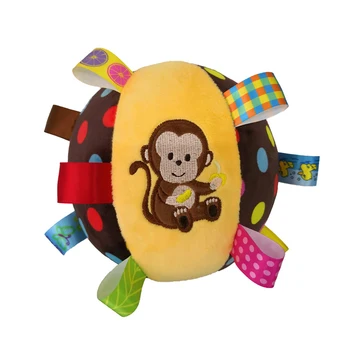 

Interaction Gift Infant Small Cute Mobile Ring Bell Animal Design Learning Toddler Educational Hand Grasp Baby Rattle Ball Toy