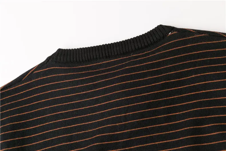 MuLS Brand Sweaters Men Pullovers Male 2019 Autumn New Round Neck Striped Sweater Jumpers Winter Spring O-Neck Cotton Knitwear 08