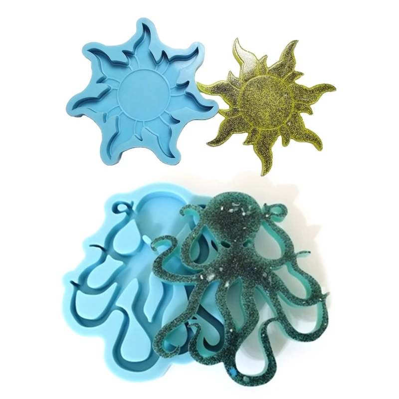 

Crystal Epoxy Resin Mold Coaster Casting Silicone Mould DIY Crafts Jewelry Cup Mat Making Tools