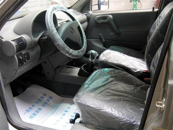

car styling Auto Accessories 10 pcs Disposable Plastic Seat Covers &10 pcs Steering Wheel Cover &10 pcs Gear Shift Knob Cover