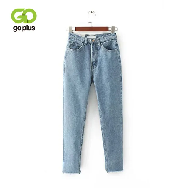 US $18.40 GOPLUS Women Jeans Boyfriends High Waist Mom Jeans Streetwear Denim Harem Pants Tassel Fringe Jeans