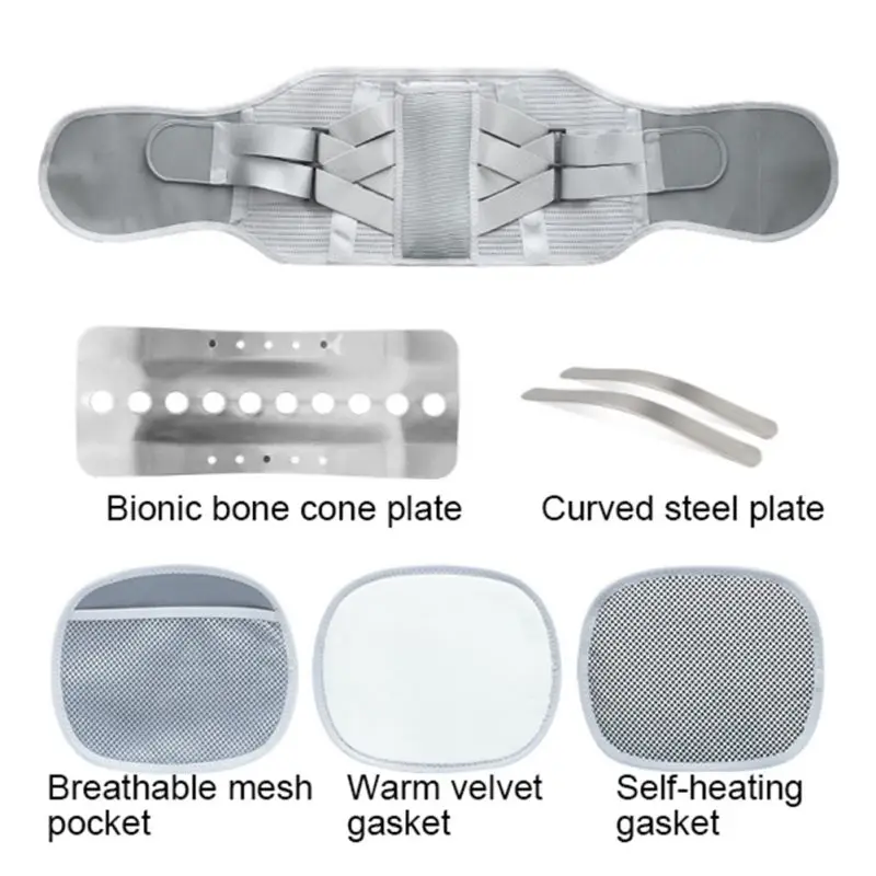 Пояс поддержки талии широкая стальная пластина САМОНАГРЕВАЮЩАЯСЯ дышащая поясничная Скоба грелка инструмент защиты