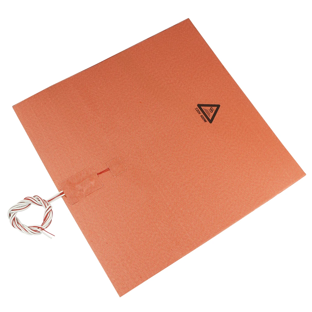 Silicone Heating Mat With Heated Bed Heating Pad 400x400 Mm For 3D Printer 600W
