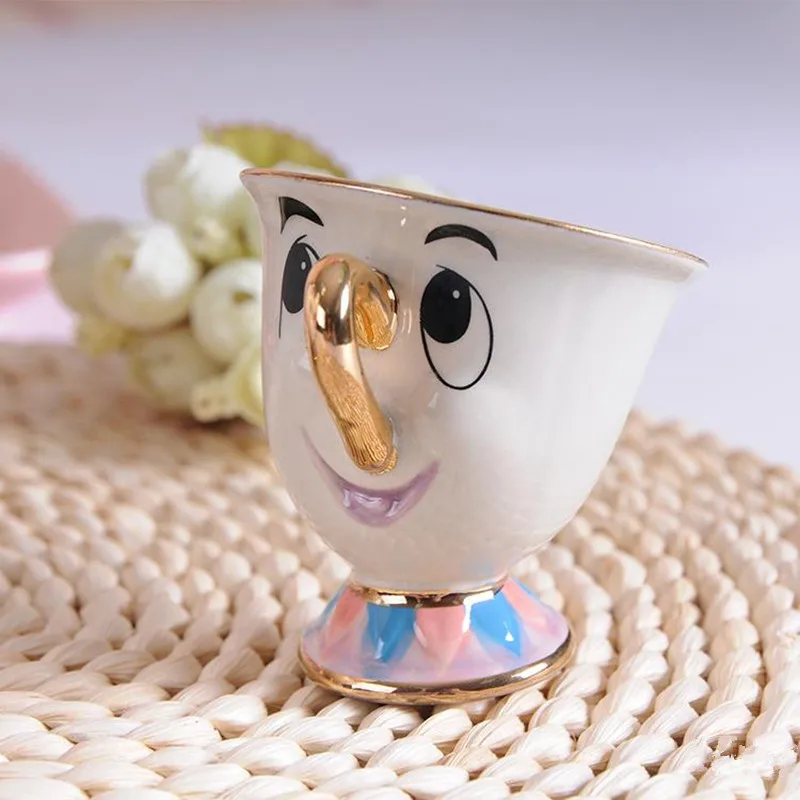 New-Cartoon-Beauty-And-The-Beast-Teapot-Mug-Mrs-Potts-Chip-Tea-Pot-Cup-One-Set