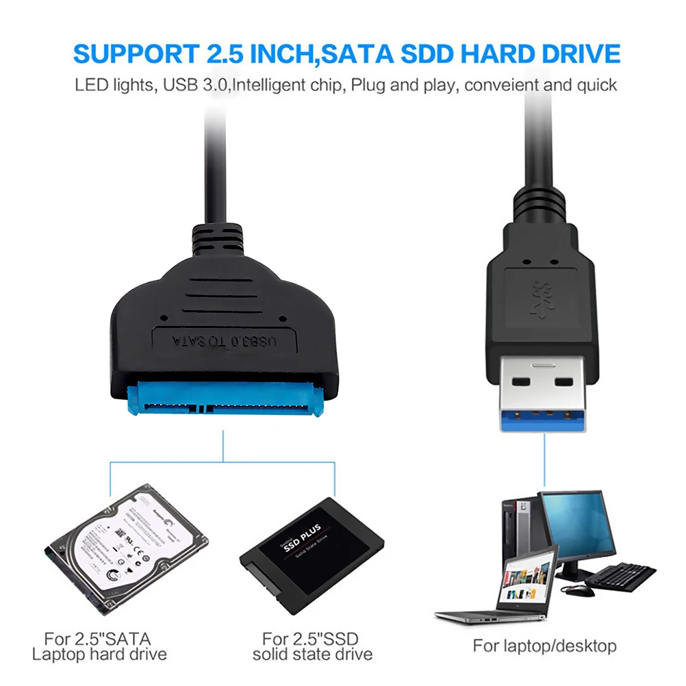 USB 3,0 на SATA 22 штыревой адаптер для 2," внешний HDD SSD жесткий диск