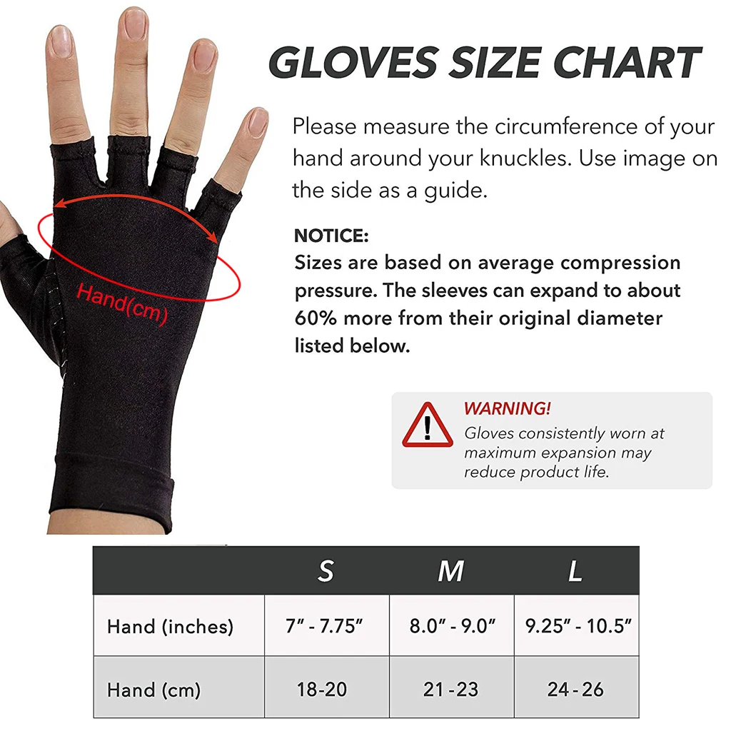 WorthWhile 1 пара компрессионные перчатки при артрите для женщин и мужчин Обезболивание суставов половина Скоба для пальцев терапия запястья поддержка против скольжения